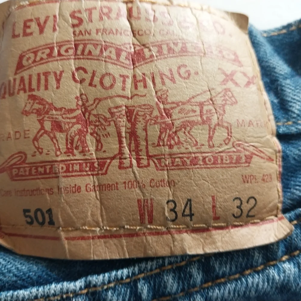 LEVI'S 501 Men's Straight Fit Denim Jeans - Deep Blue